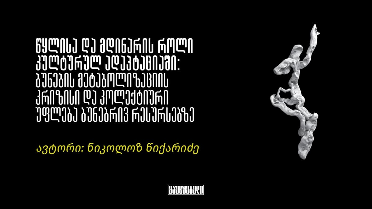 წყლისა და მდინარის როლი კულტურულ ადაპტაციაში